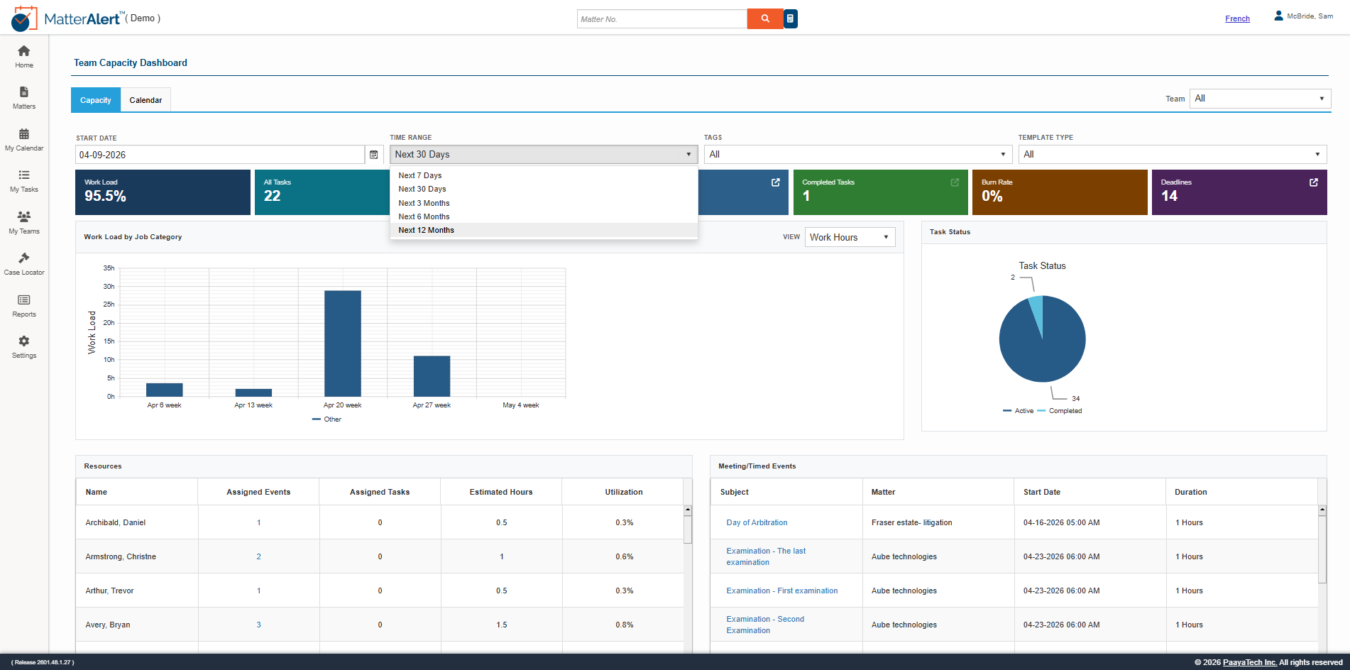 Team Capacity Dashboard